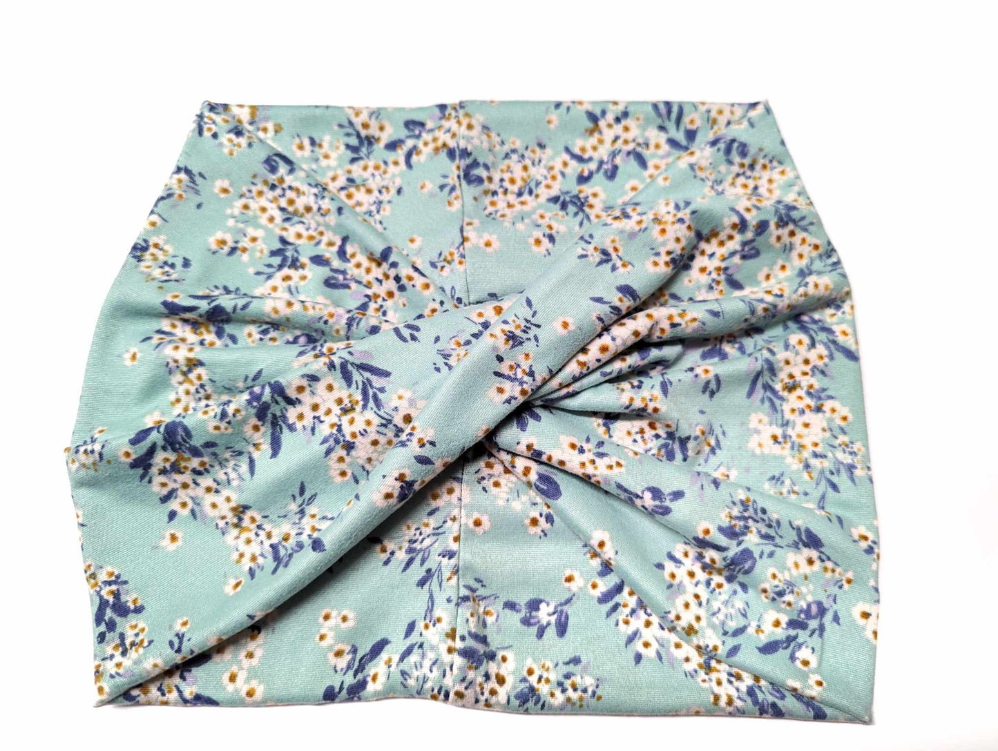 Mint Floral wide Headband
