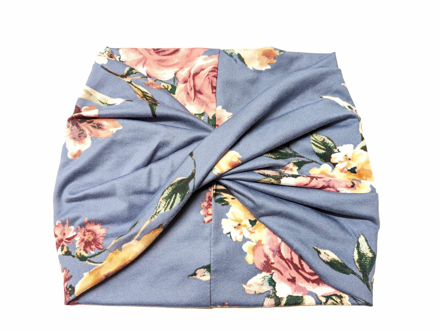 Vintage Denim Floral wide Headband