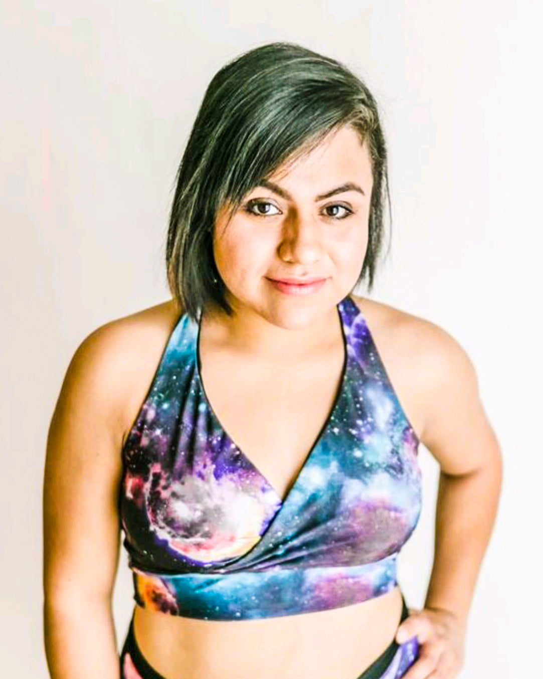 Galaxy Crossover Swim + Yoga Bra - Crunchy Love Co.