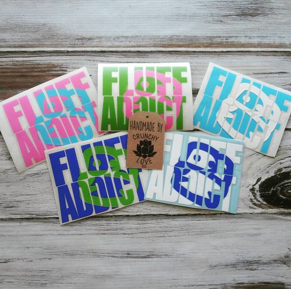 Fluff Addict Vinyl Decal - Crunchy Love Co.