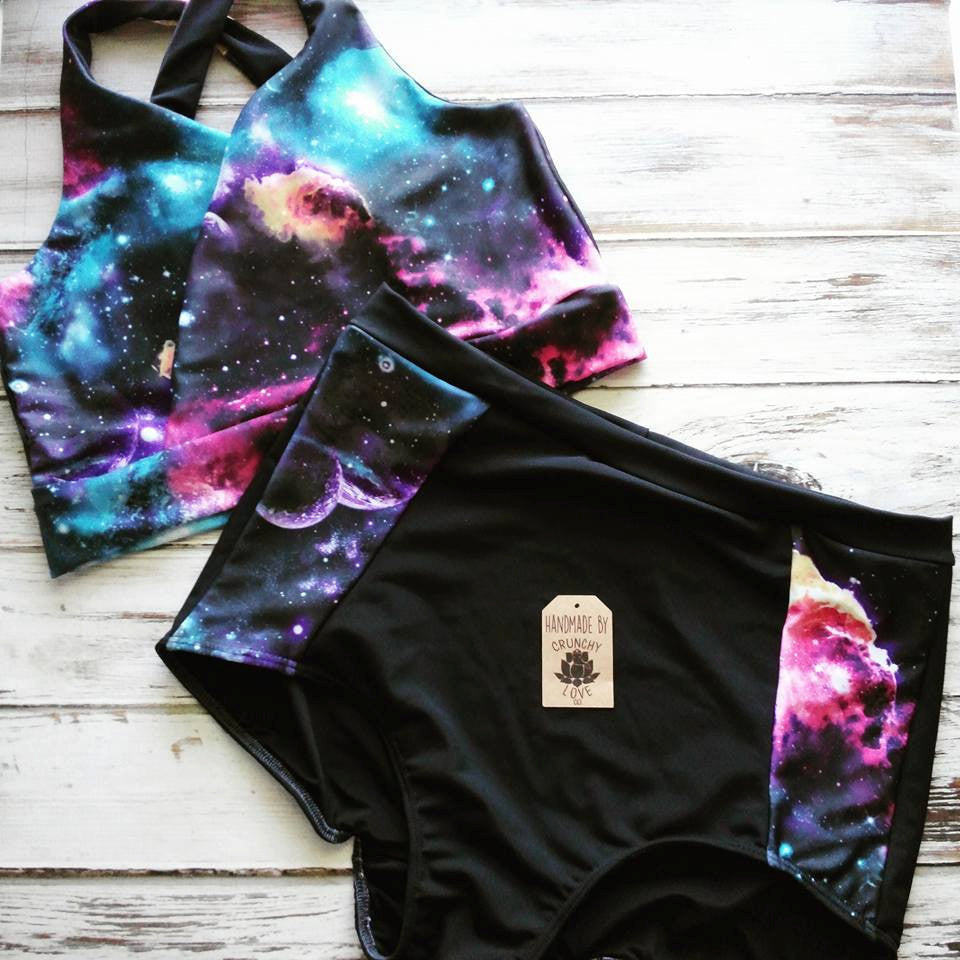 Galaxy Top + High Waist Bottom Set - Crunchy Love Co.