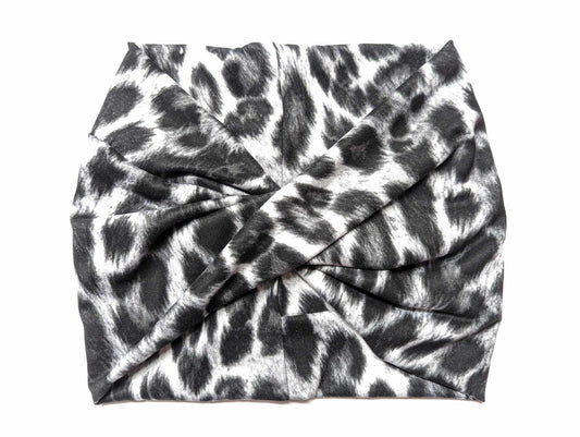 Snow Leopard wide Headband