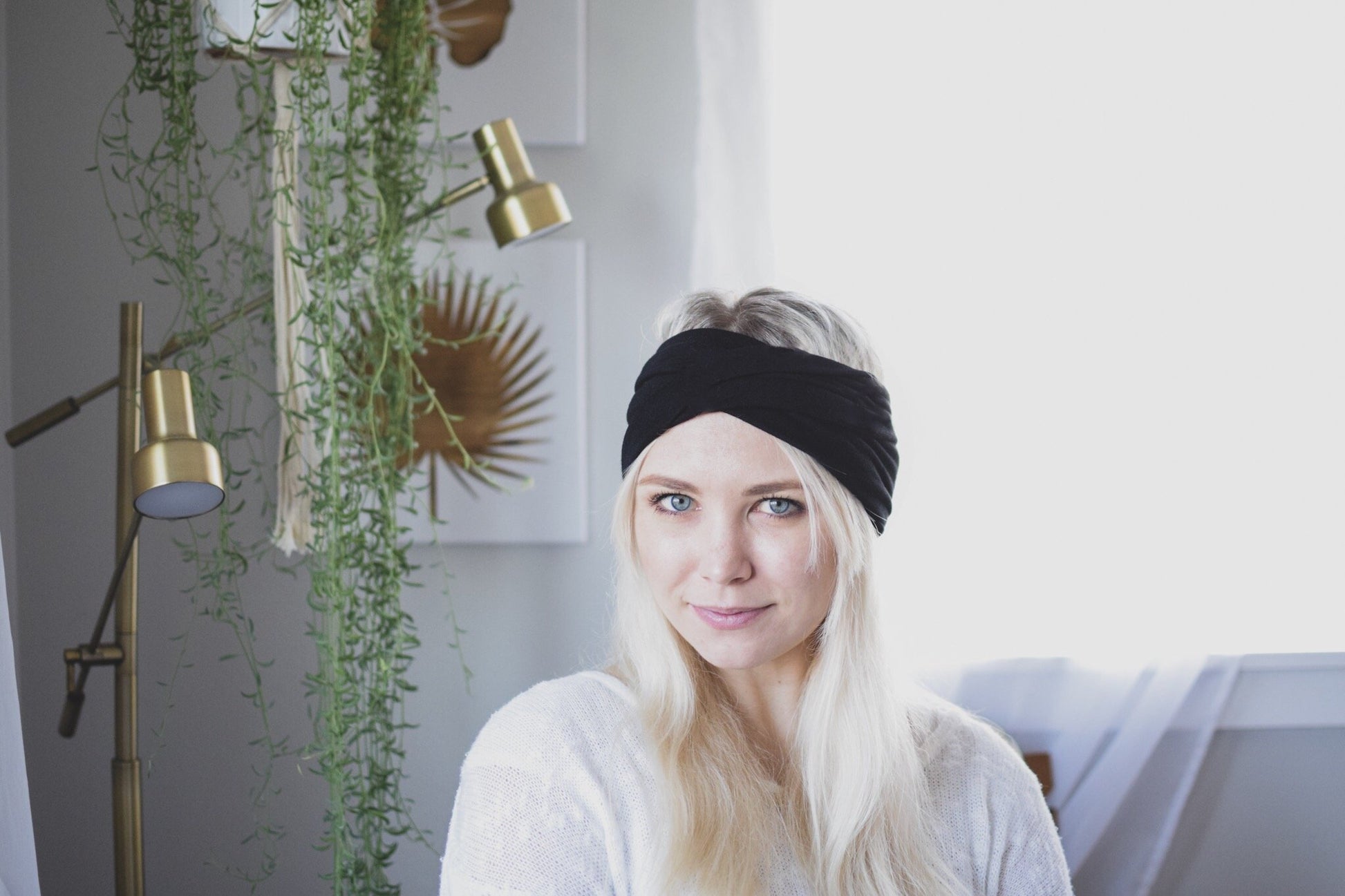 Black wide headband - Crunchy Love Co.