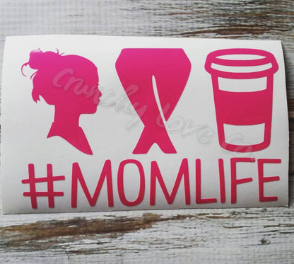 Mom Life Vinyl decal - Crunchy Love Co.